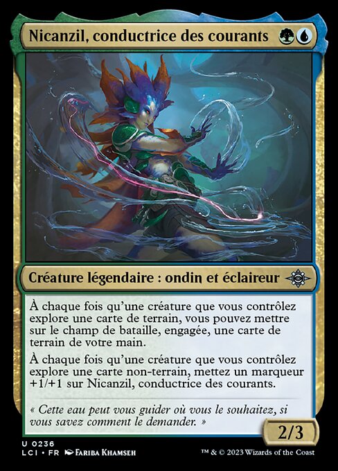 Nicanzil, conductrice des courants