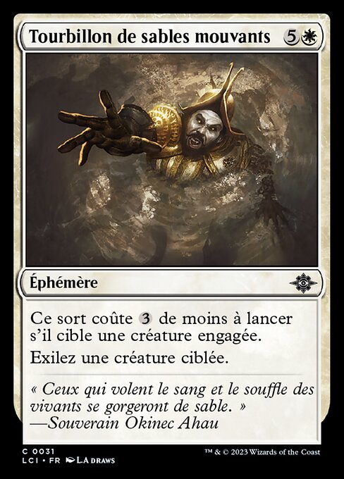 Tourbillon de sables mouvants