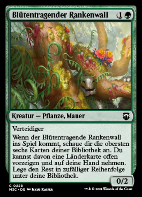 Blütentragender Rankenwall