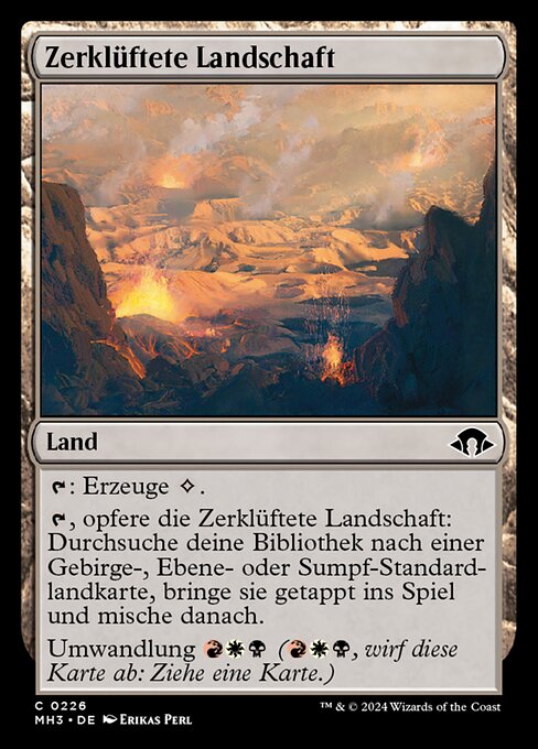 Zerklüftete Landschaft