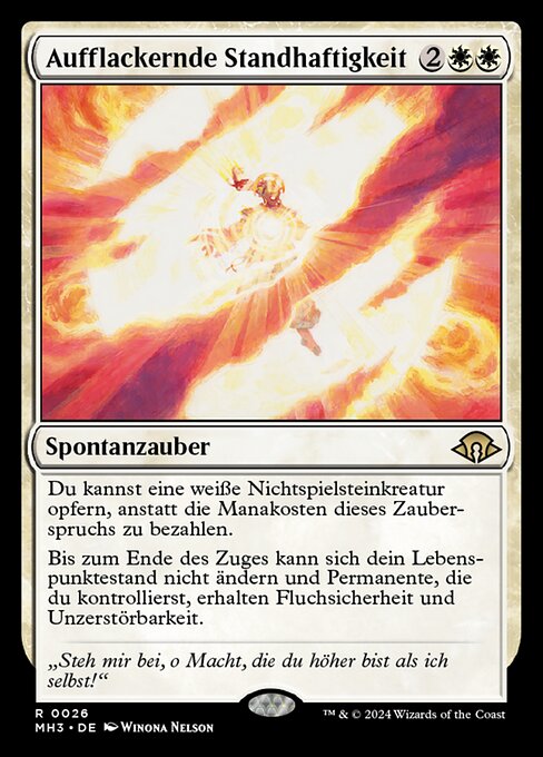 Aufflackernde Standhaftigkeit