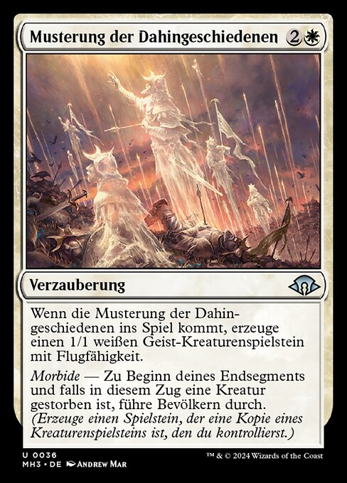 Musterung der Dahingeschiedenen