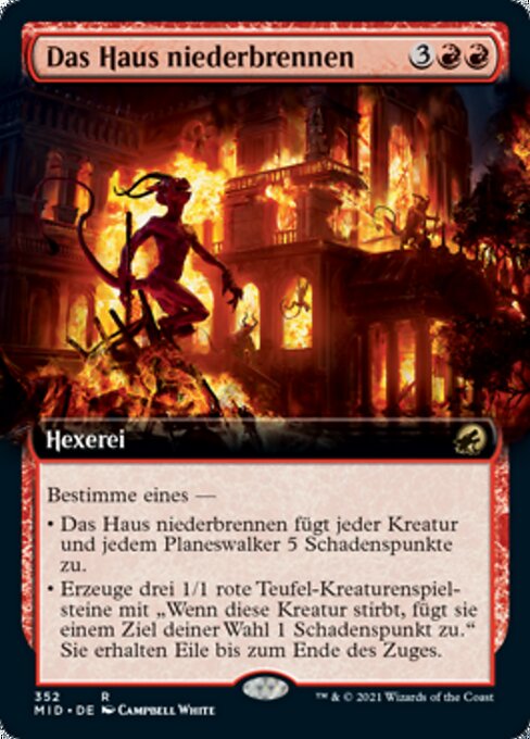 Das Haus niederbrennen