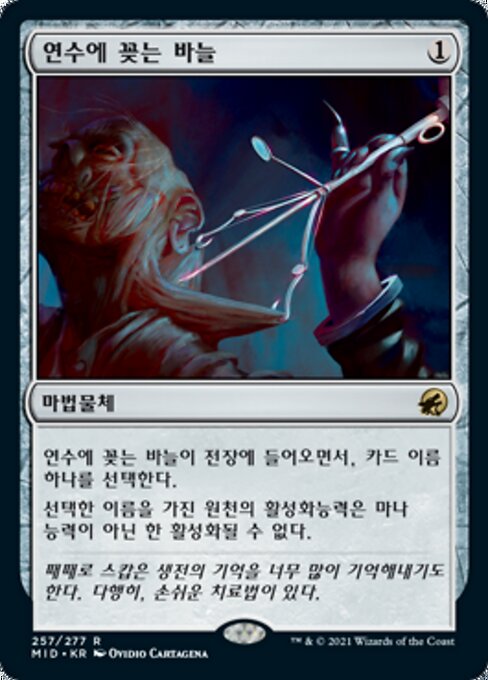 연수에 꽂는 바늘