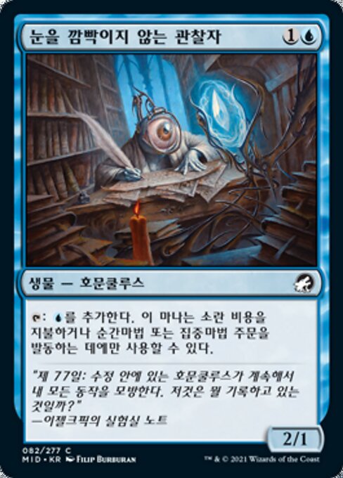 눈을 깜빡이지 않는 관찰자