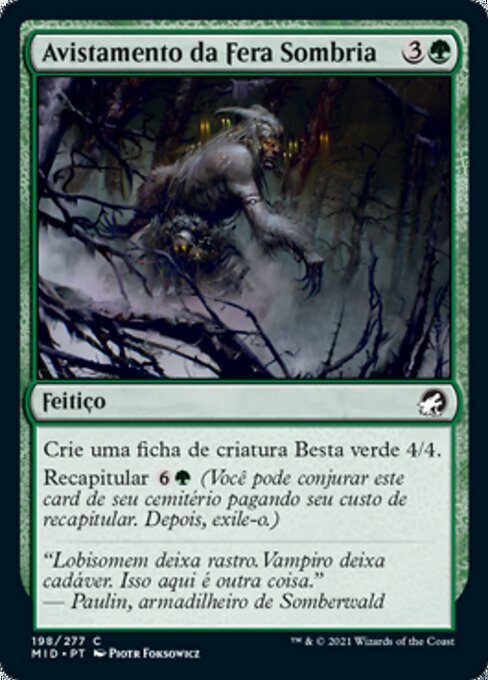 Avistamento da Fera Sombria