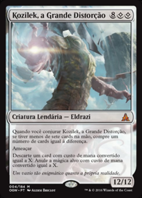 Kozilek, a Grande Distorção
