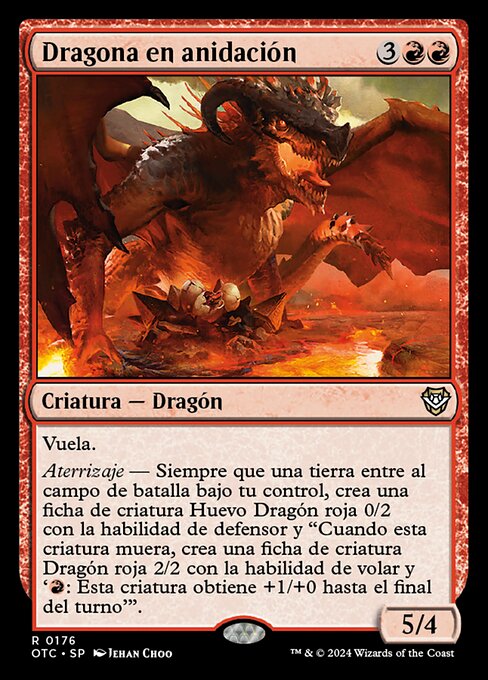 Dragona en anidación