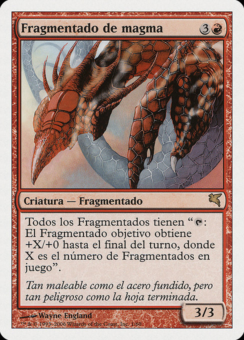 Fragmentado de magma