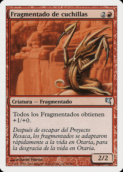 Fragmentado de cuchillas