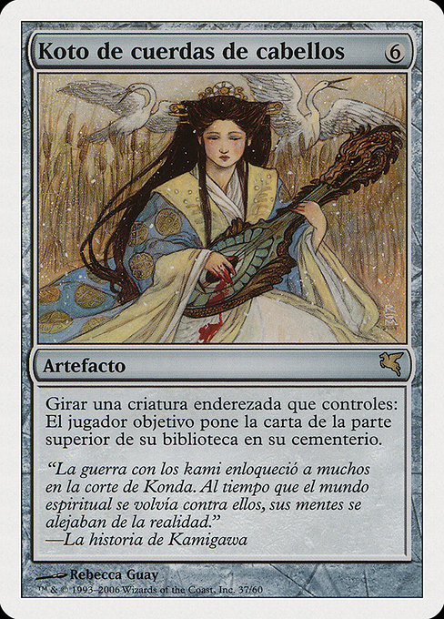 Koto de cuerdas de cabellos