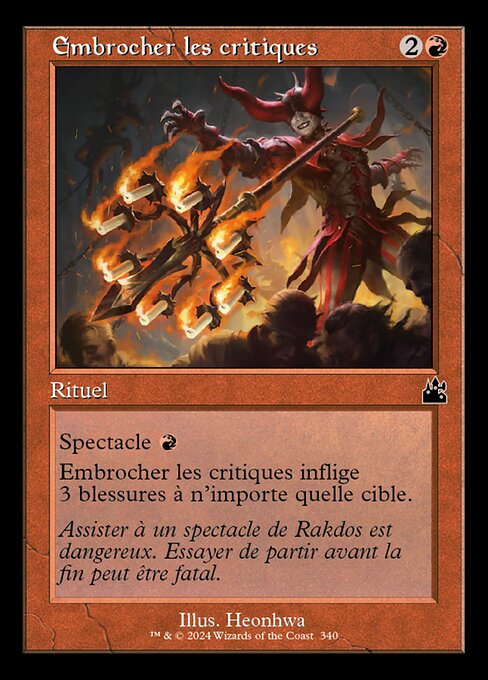 Embrocher les critiques