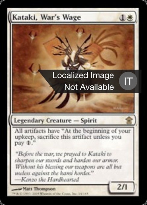 Kataki, Frutto della Guerra