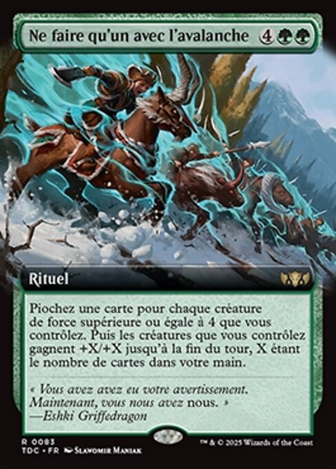 Ne faire qu'un avec l'avalanche