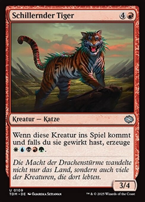 Schillernder Tiger