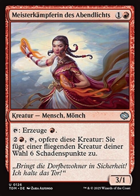 Meisterkämpferin des Abendlichts