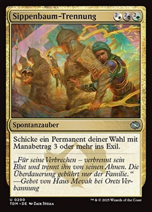 Sippenbaum-Trennung