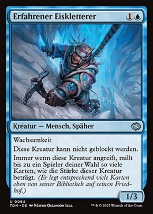 Erfahrener Eiskletterer