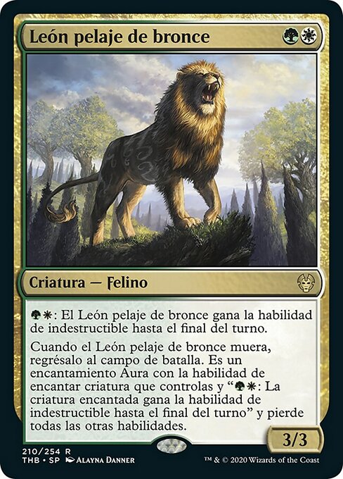 León pelaje de bronce