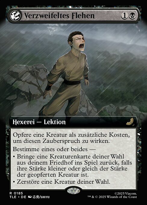 Verzweifeltes Flehen