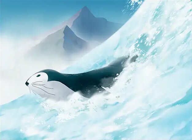 Sledding Otter-Penguin