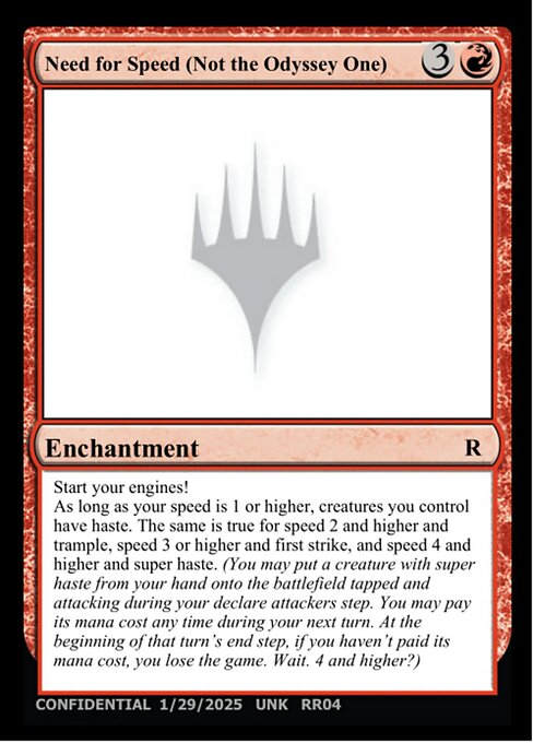 Need for Speed (Not the Odyssey One)