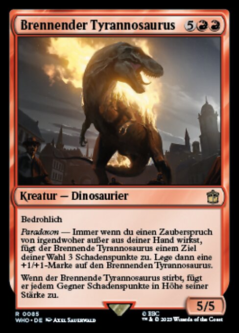 Flaming Tyrannosaurus