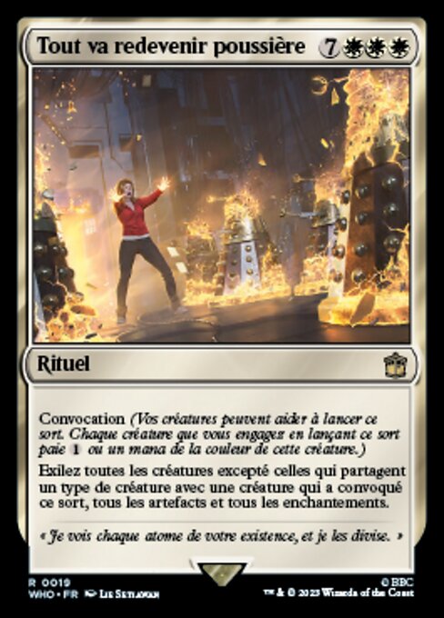 Tout va redevenir poussière