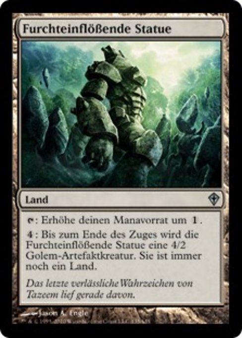 Furchteinflößende Statue