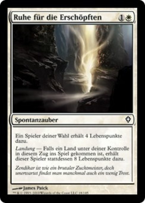 Ruhe für die Erschöpften