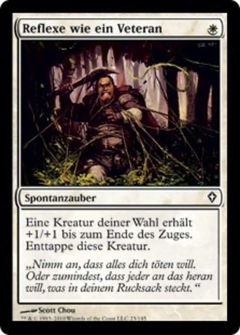 Reflexe wie ein Veteran