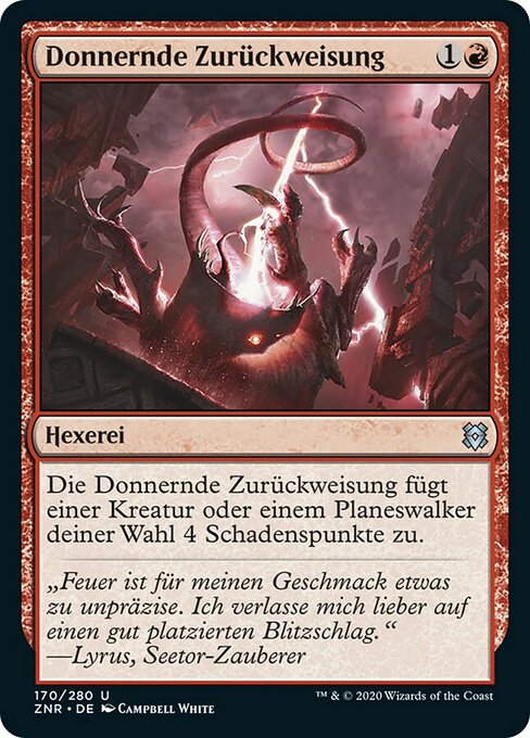 Donnernde Zurückweisung