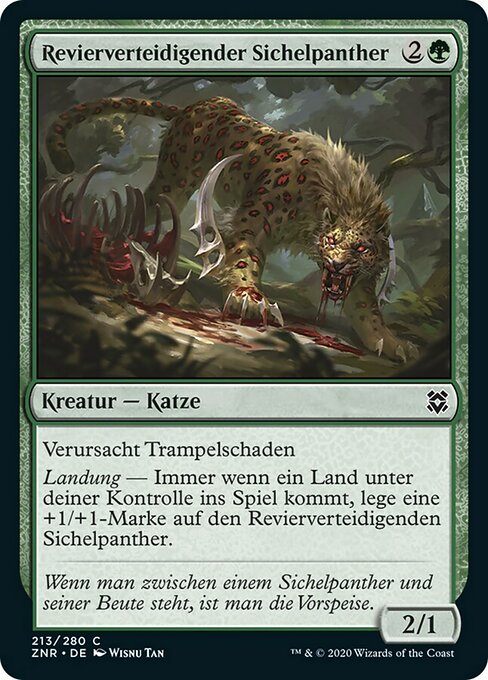 Revierverteidigender Sichelpanther