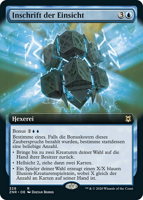 Inschrift der Einsicht