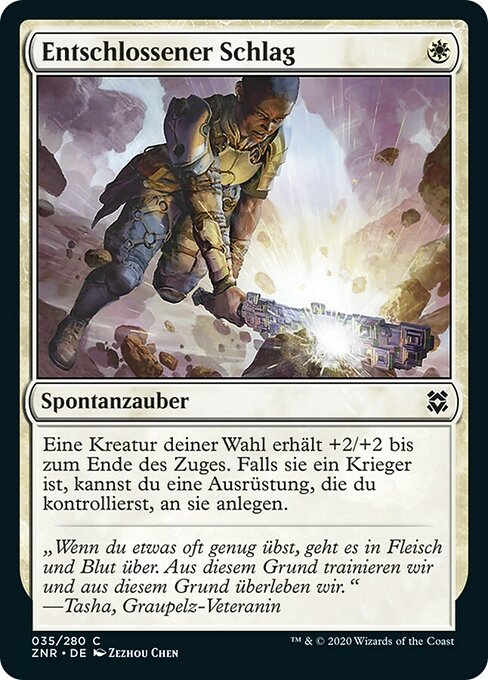 Entschlossener Schlag